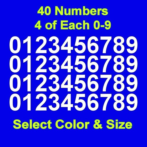 Numbers vinyl sticker - numbers,